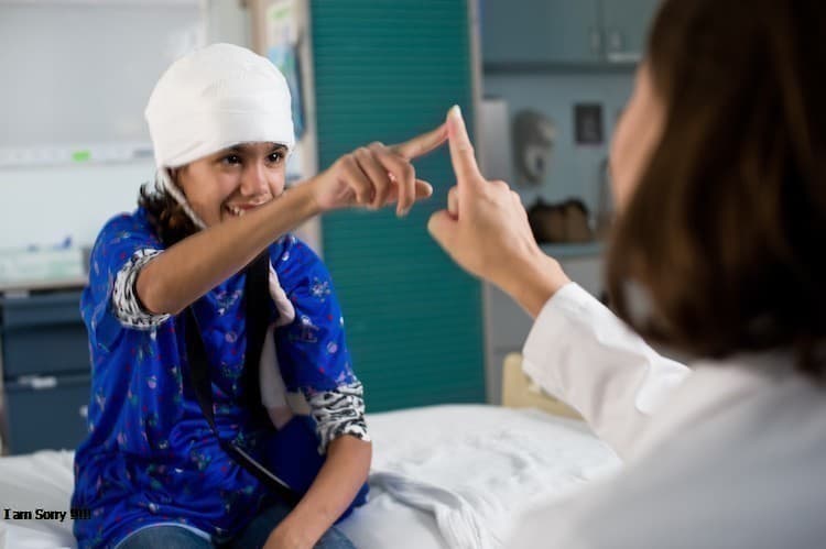 Child undergoing neurorehabilitation care